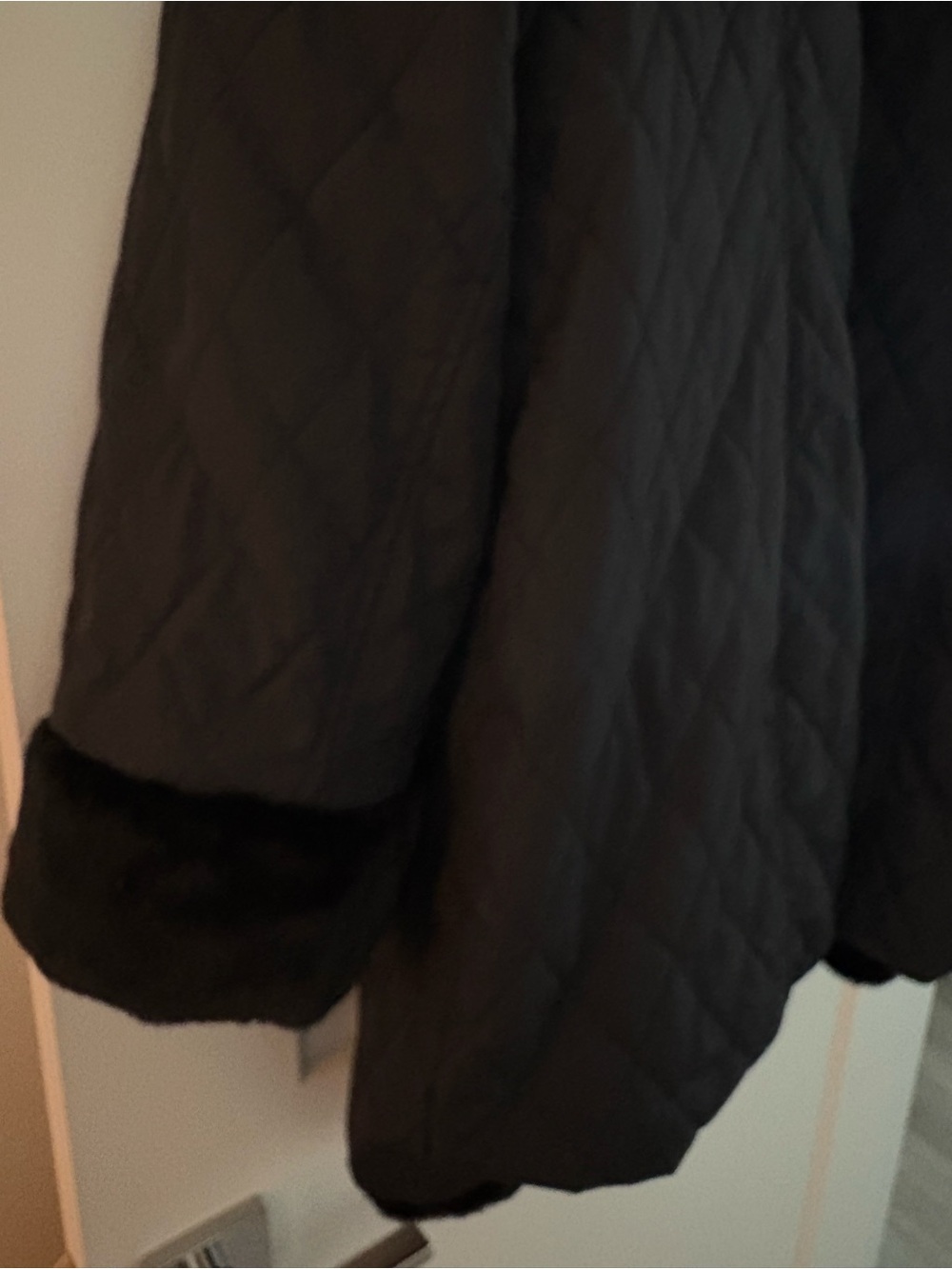 Dennis Basso Reversible Black Quilted Faux-Fur Trim Jacket. Size 2X NWT - Picture 5 of 6